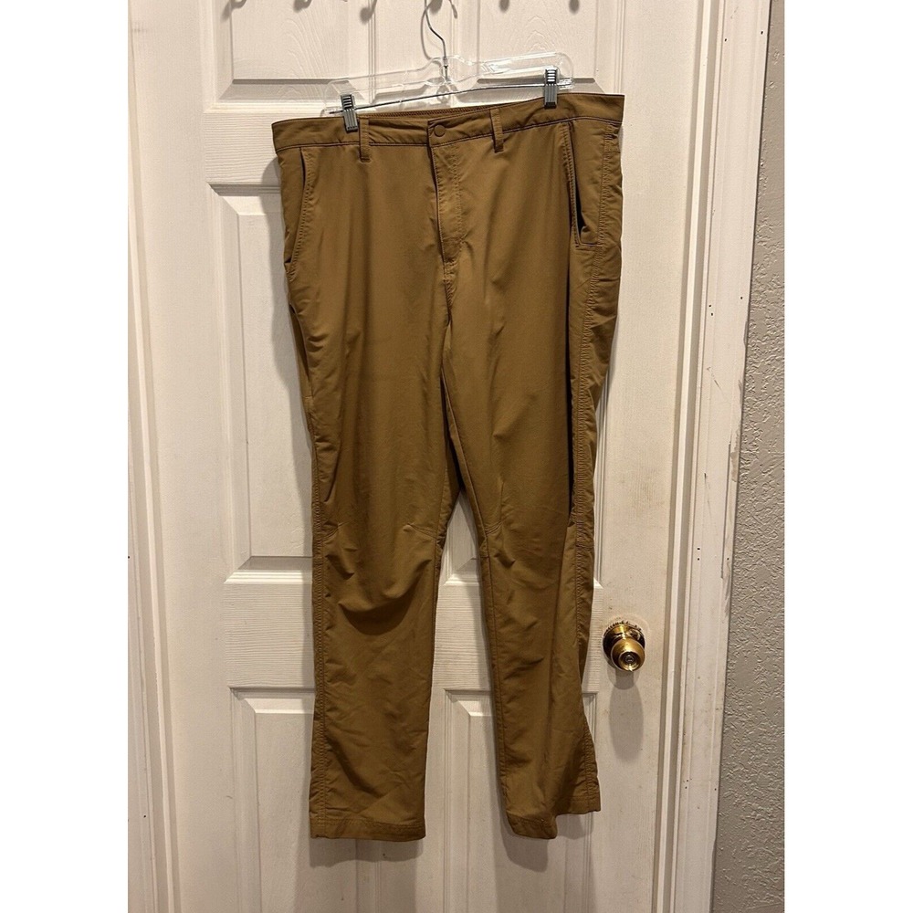 Alpine Design Mens 40x32 Modern Fit Trail Head Tech Pants Khaki Tan Nylon Blend